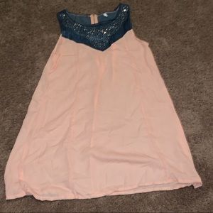 Jean and pink dress; NWOT